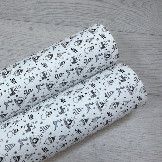 Monochrome Christmas Leatherette