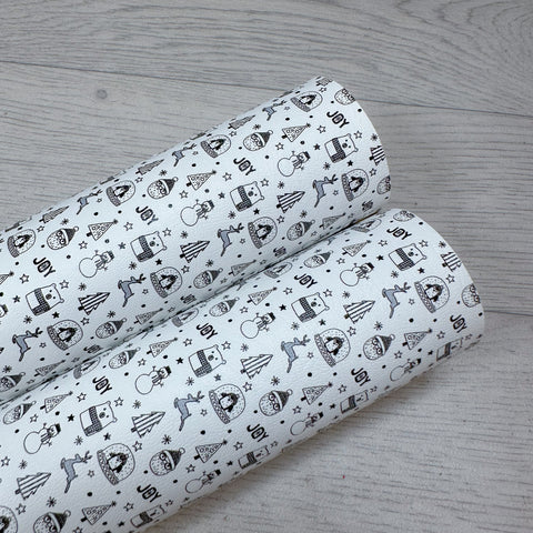 Monochrome Christmas Leatherette