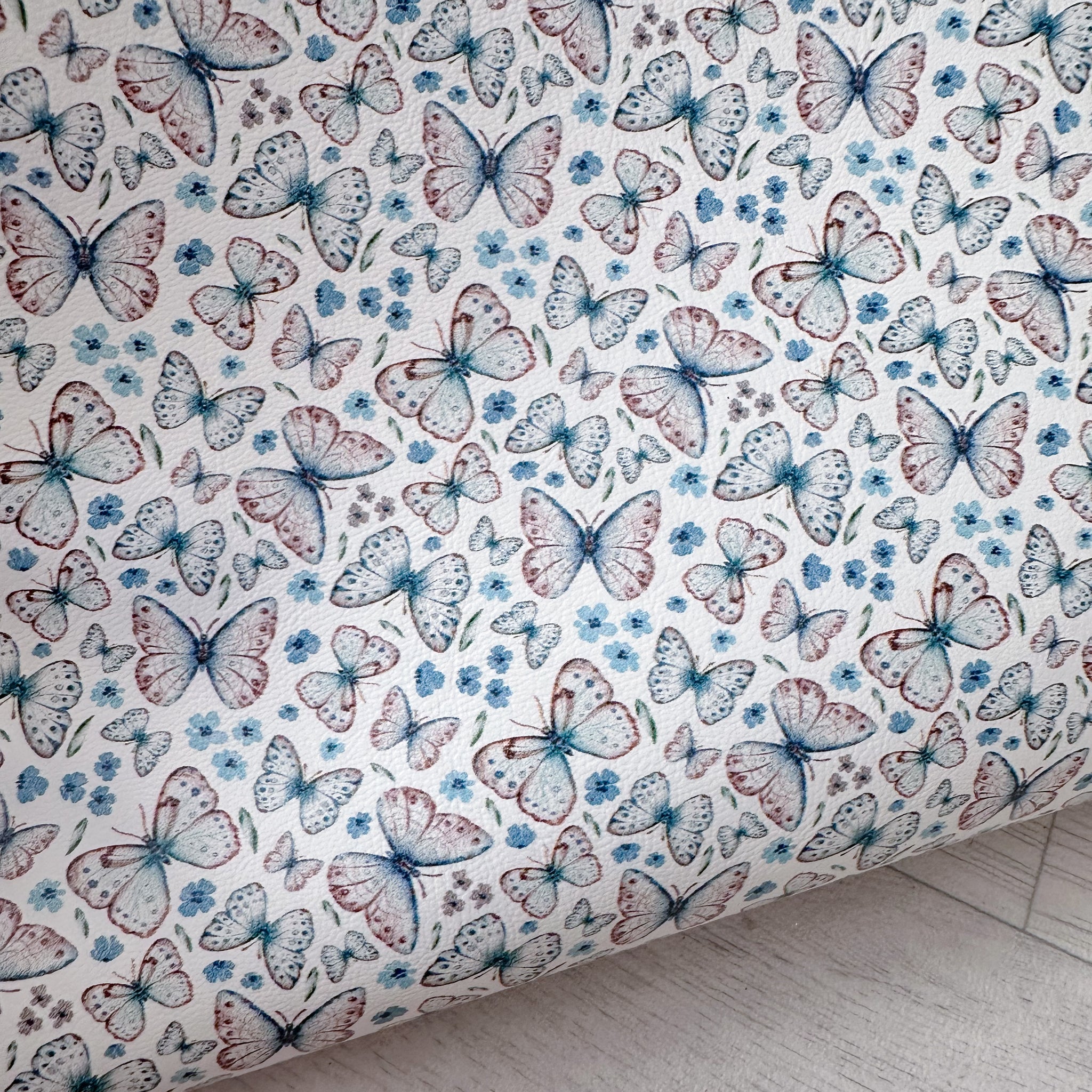 Blue Beauty Butterflies Leatherette