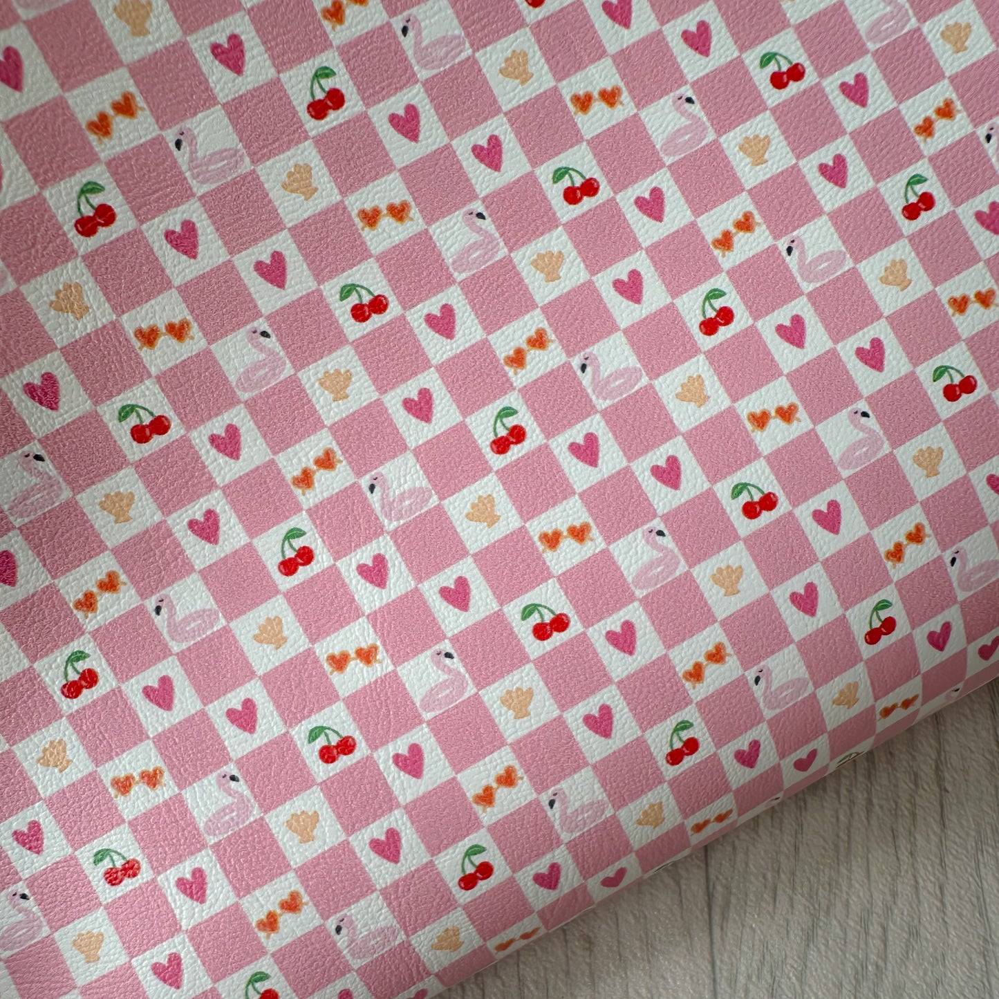 Summer Check Leatherette
