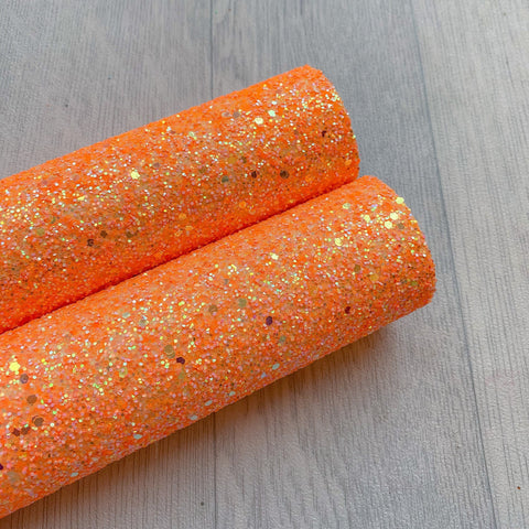 Neon Orange Chunky Glitter