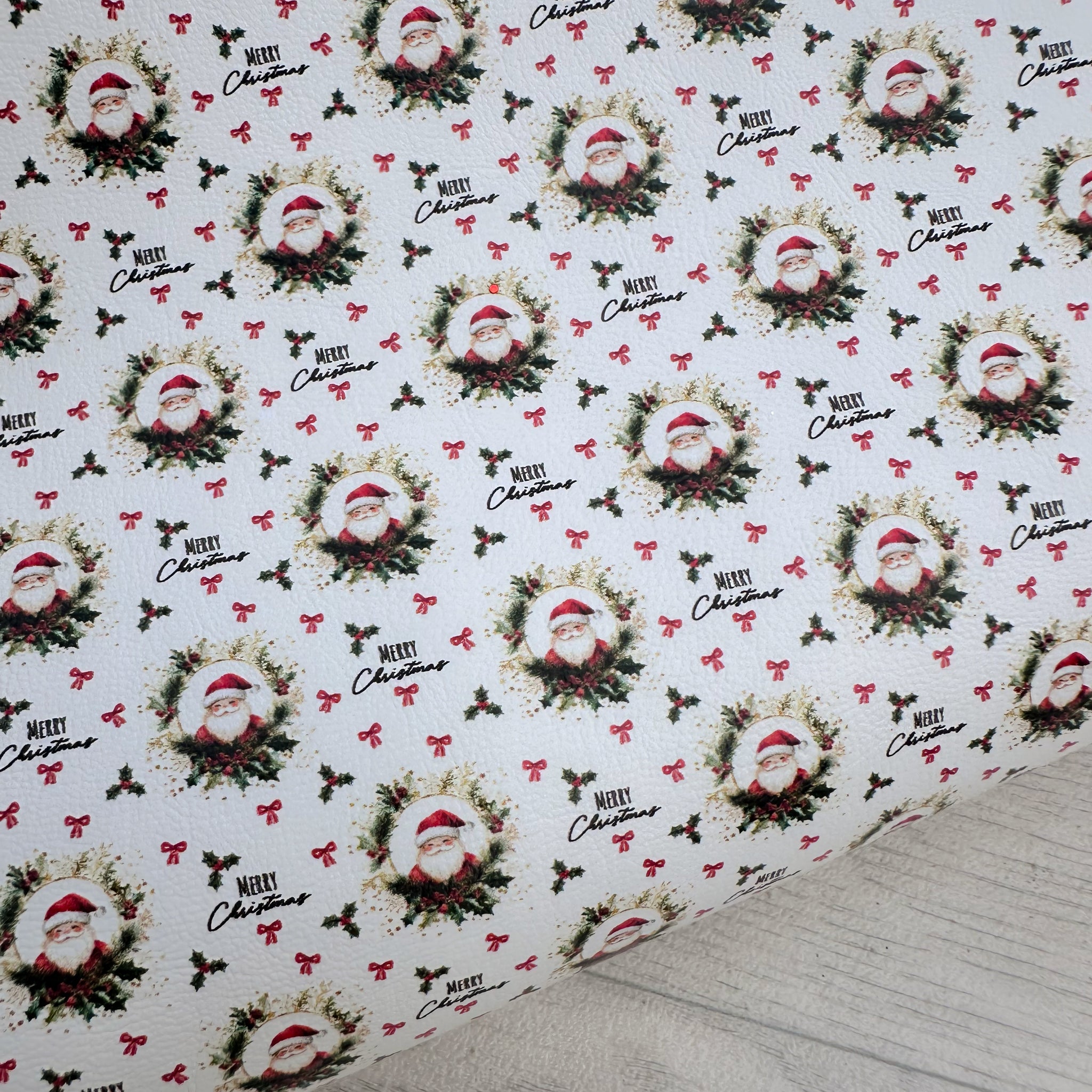 Mini Santa Merry Christmas Leatherette