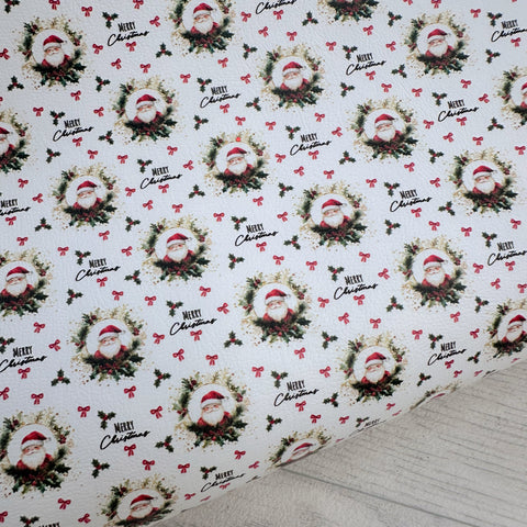 Mini Santa Merry Christmas Leatherette