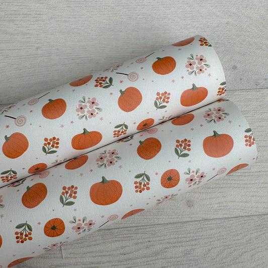 Pumpkins & Blooms Leatherette