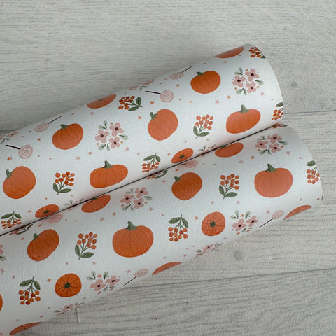 Pumpkins & Blooms Leatherette