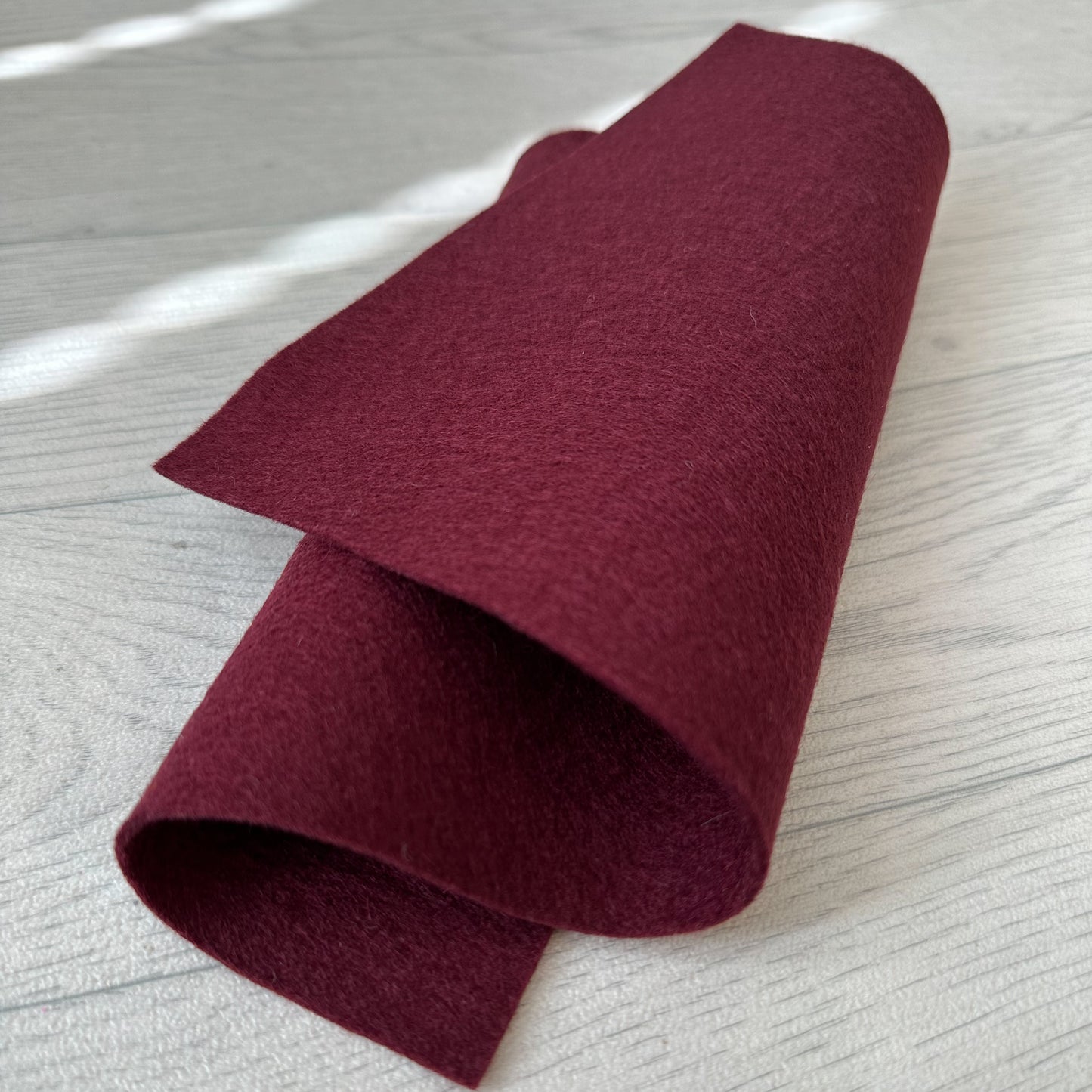 Burgundy 100% Merino Wool Felt