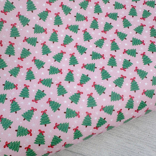 Bow Christmas Trees Leatherette