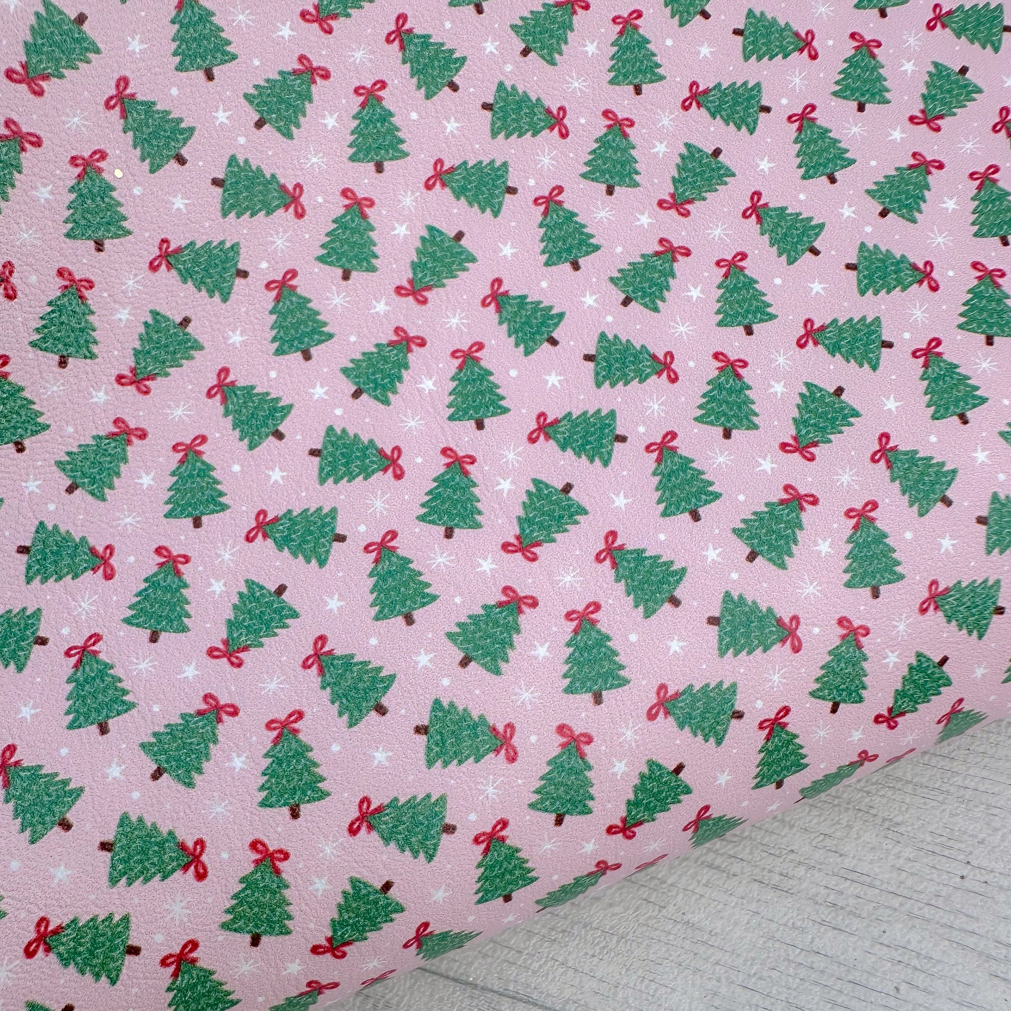 Bow Christmas Trees Leatherette