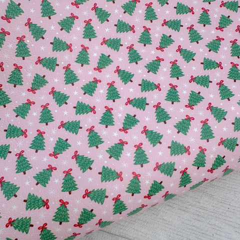 Bow Christmas Trees Leatherette
