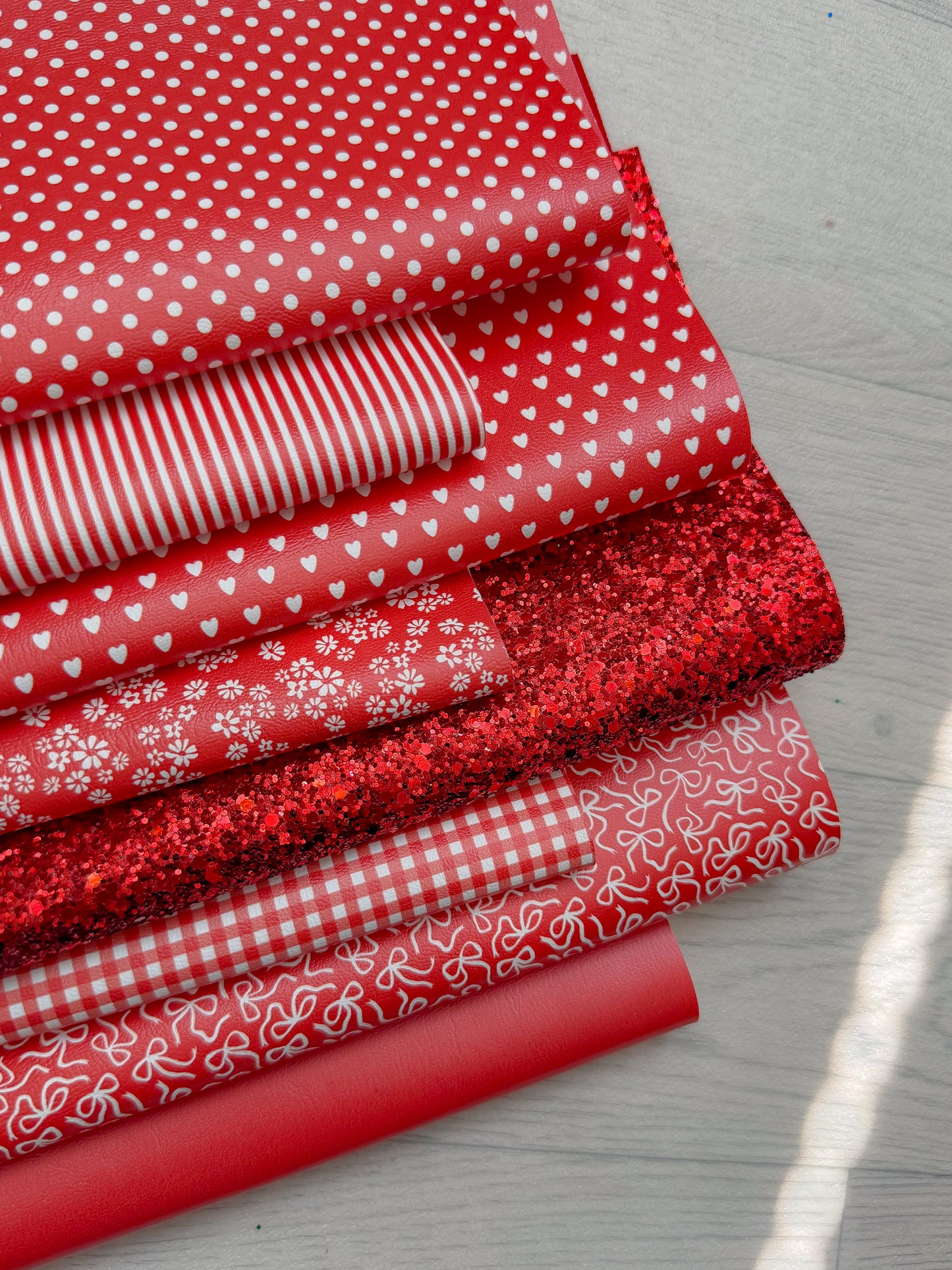 A4 New School Pattern Faux Leather Sheets