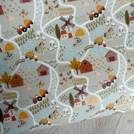 Life Of A Farmer Faux Leather Sheet