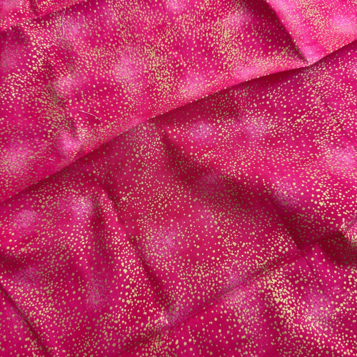 Fat Quarter Cotton Fabric Pink & Gold Burst