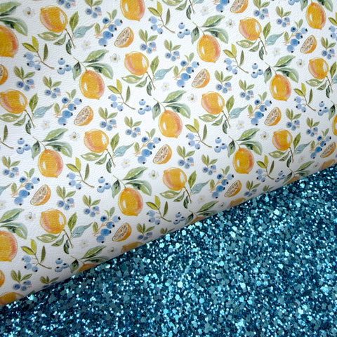 Duo Lemon Blueberries Glitter & Leather Sheets