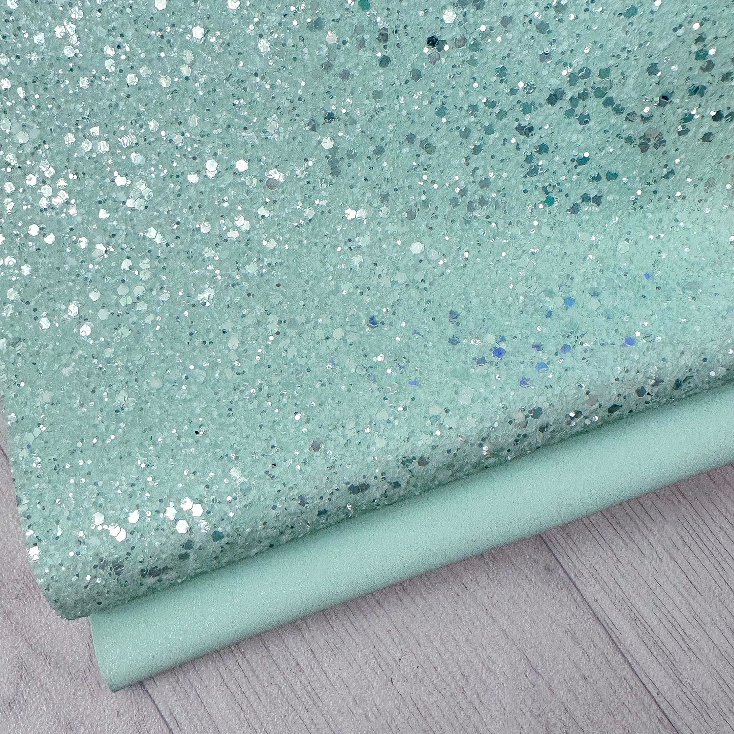 Mint Sugar Glitter & Suede Duo