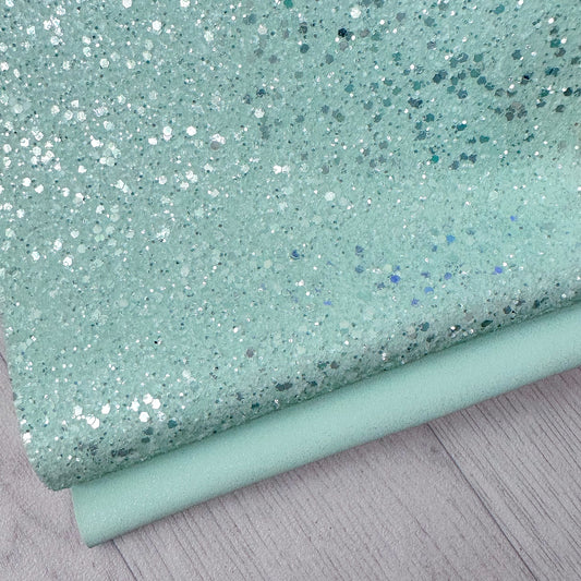 Mint Sugar Glitter & Suede Duo