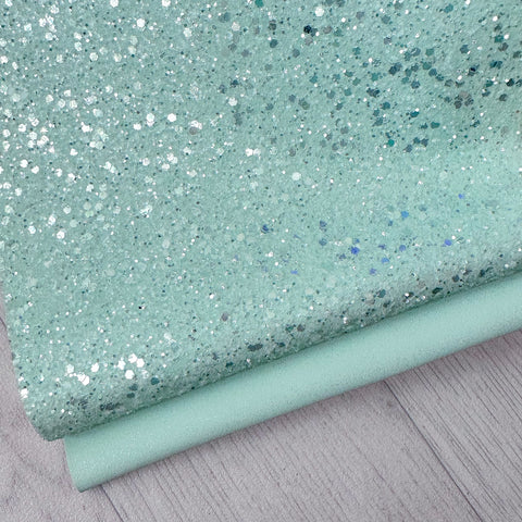 Mint Sugar Glitter & Suede Duo