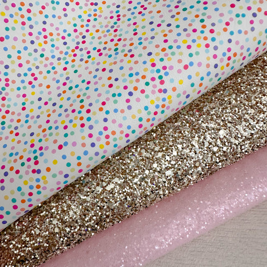 Party Polka Dot Glitter Trio