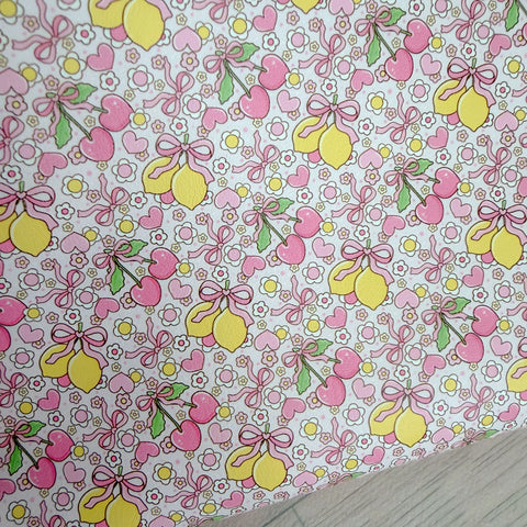 Lemons & Cherries Faux Leather