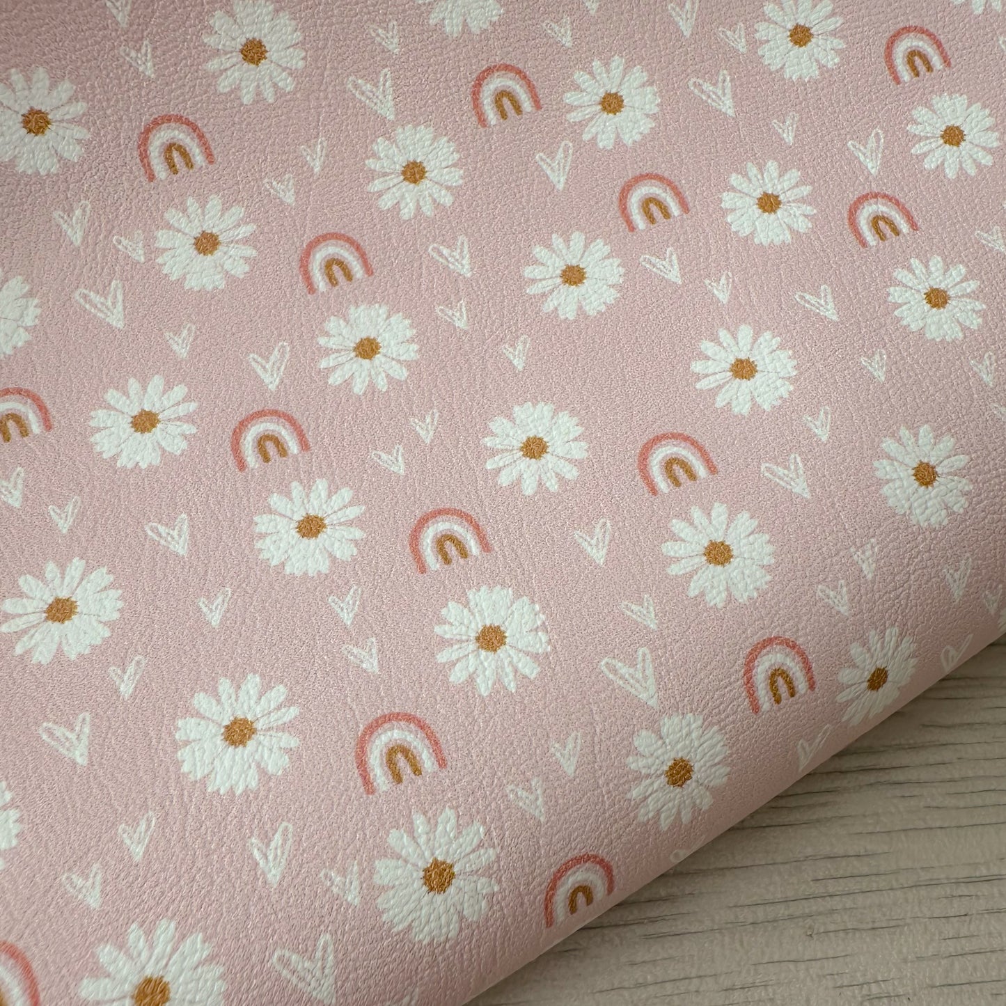 Daisies Love Rainbows Leatherette