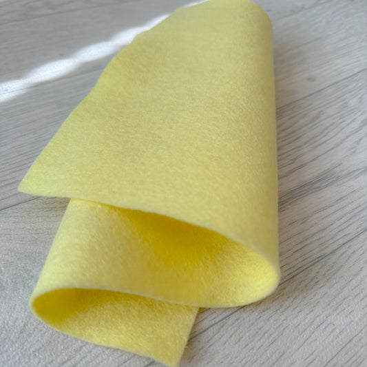 Pale Lemon 100% Merino Wool Felt
