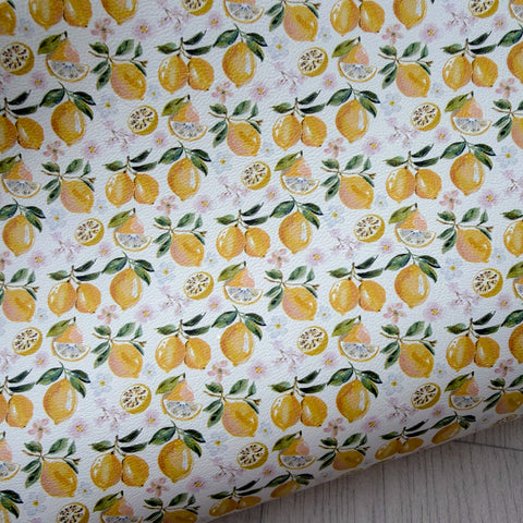 Lemon Blossom Faux Leather