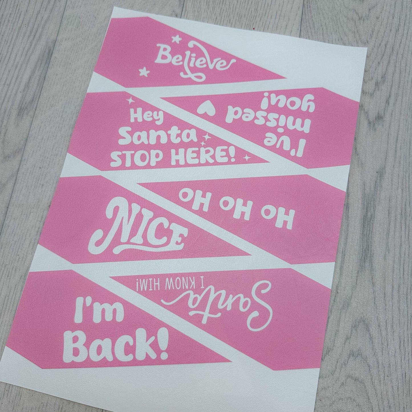 Elf Flags Pink Leatherette