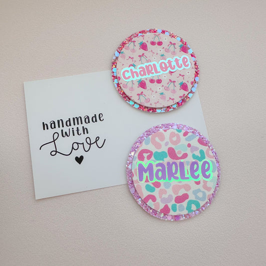 Badge Size Personalised – Vinyl Sticker Only