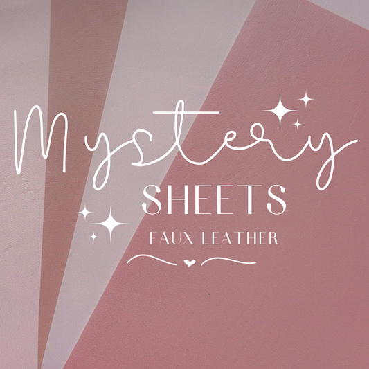 Dusky Pinks Solid Colour Mystery Faux Leather A4 Sheet