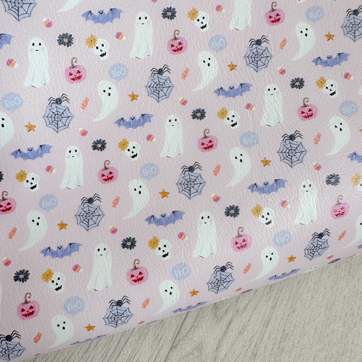 Cute Halloween Pink Leatherette