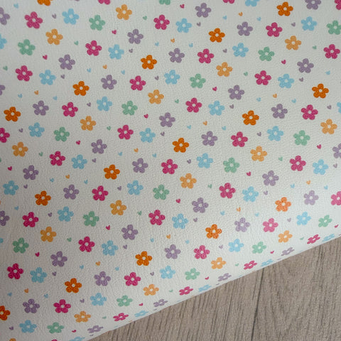 Sweet Daisies Multi Colour Leatherette