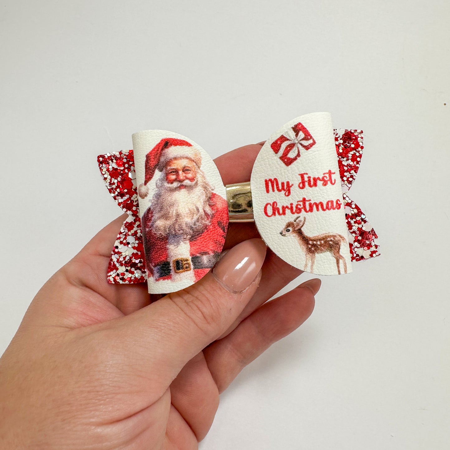 My First Christmas Bow Loop Strips
