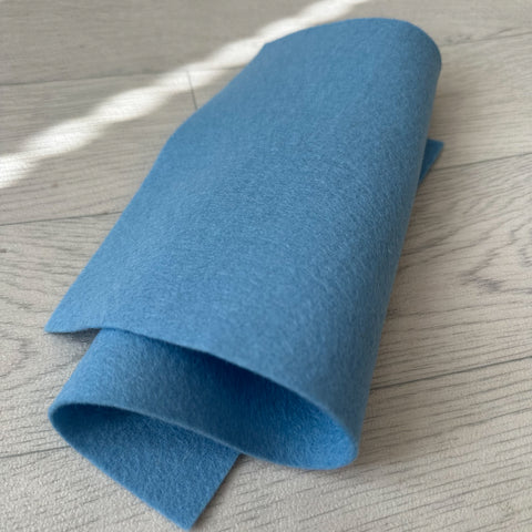 Raindrops Blue 100% Merino Wool Felt