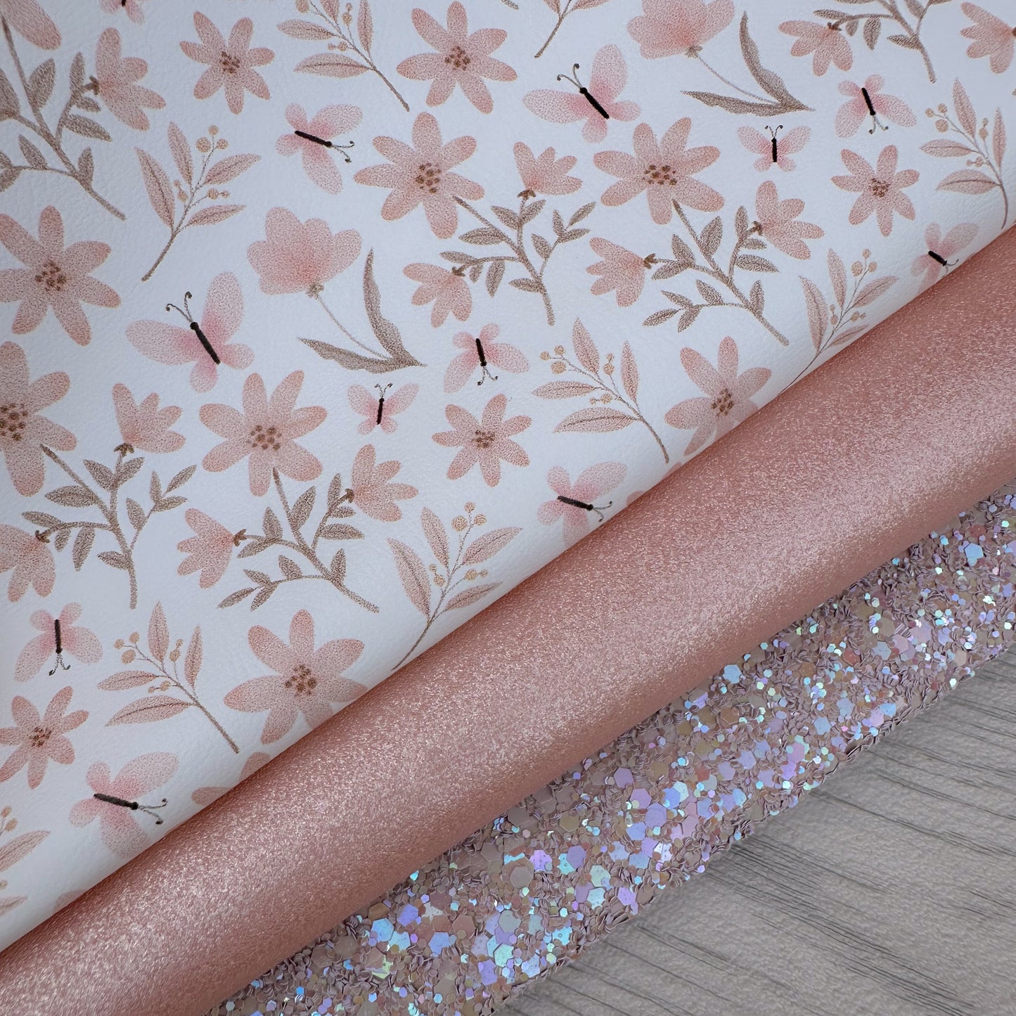 Blushing Butterfly Glitter Trio