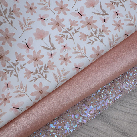 Blushing Butterfly Glitter Trio