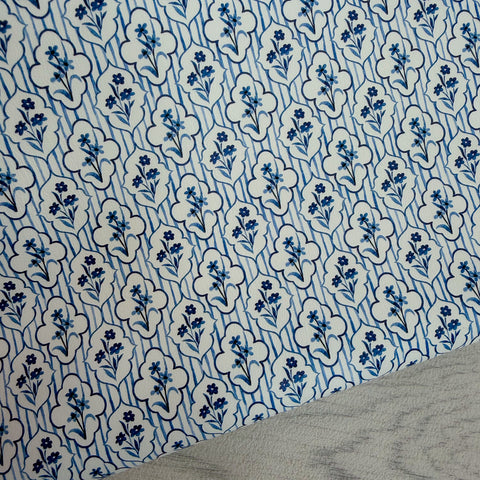 Blue Flower Frames Leatherette