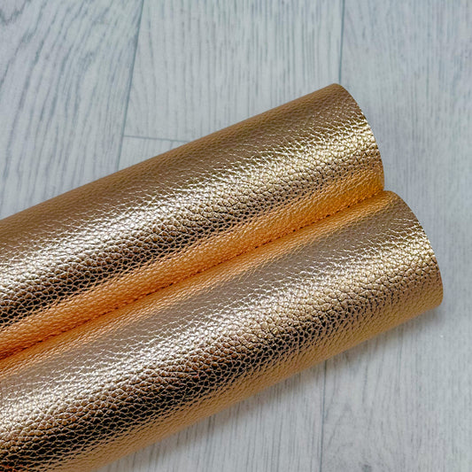Metallic Rose Gold Leatherette