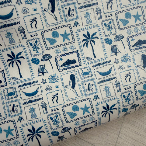 Blue Coastal Leather Sheet