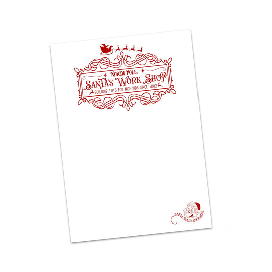 Santa Work Shop Bow Display Cards