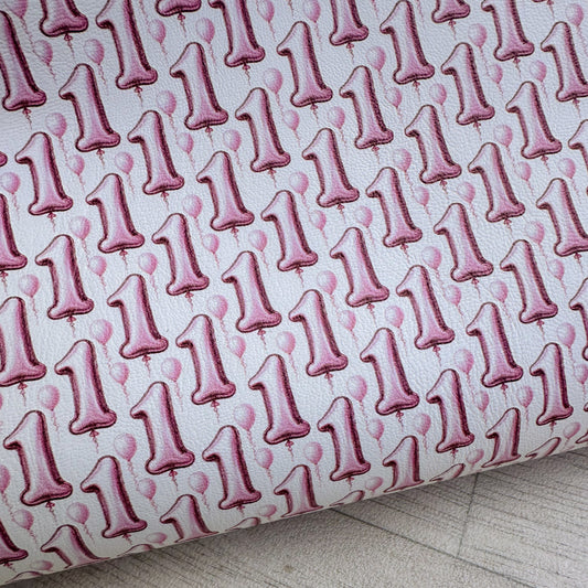 1 Balloon Pink Leatherette