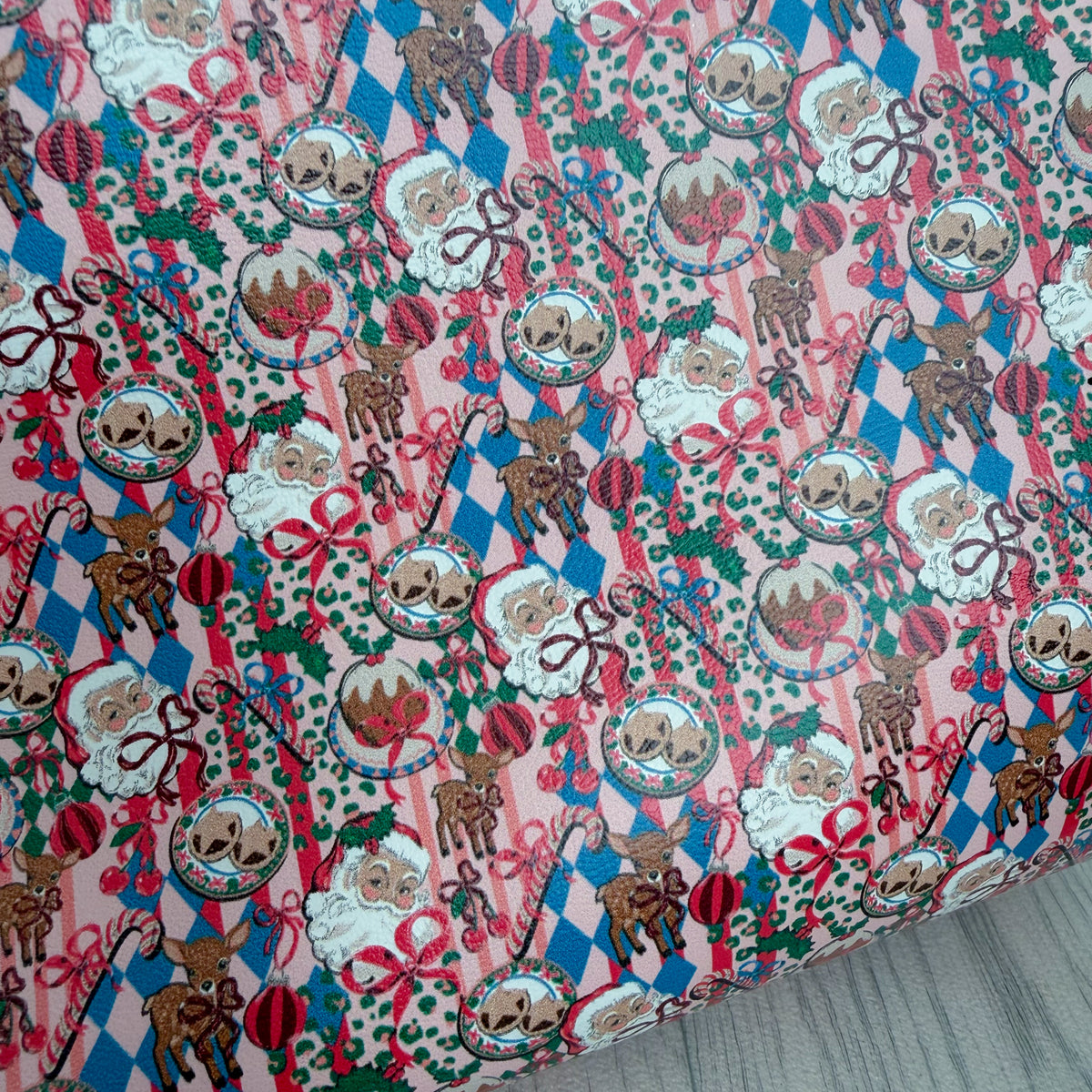 Funky Santa Faux Leather Sheet