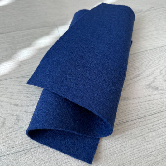 Navy Blue 100% Merino Wool Felt