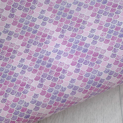 Purple Mermaid Scales Leatherette