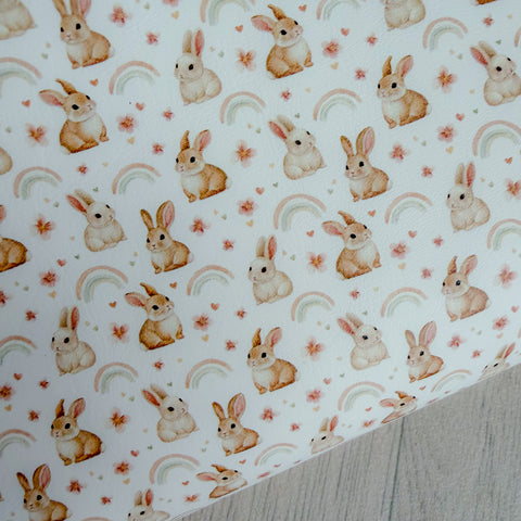 Bunny Rainbows Nude  Leatherette