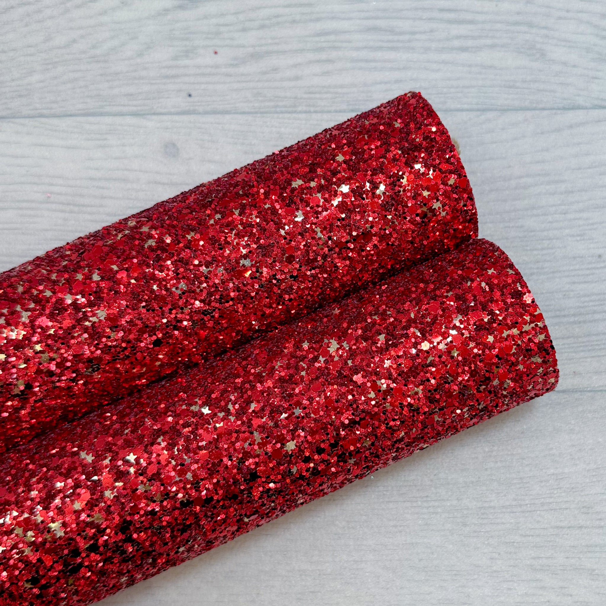 Twinkle Little Star Red & Gold Chunky Glitter