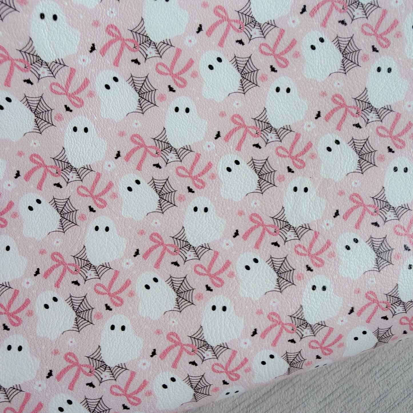 Ghost, Ribbons & Webs Faux Leather Sheet