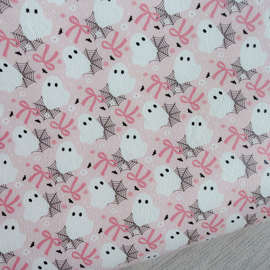 Ghost, Ribbons & Webs Faux Leather Sheet