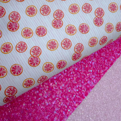 Trio pink Grapefruit Glitter & Leather Sheets