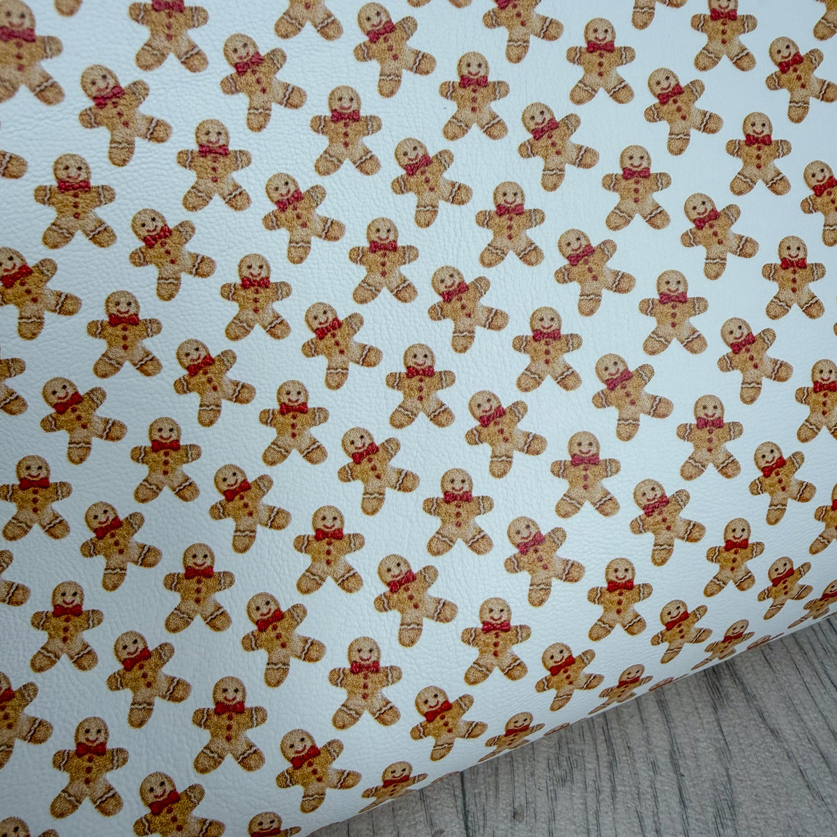 Happy Gingerbreads Faux Leather Sheet