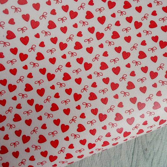 Mini Bows & Hearts Leatherette