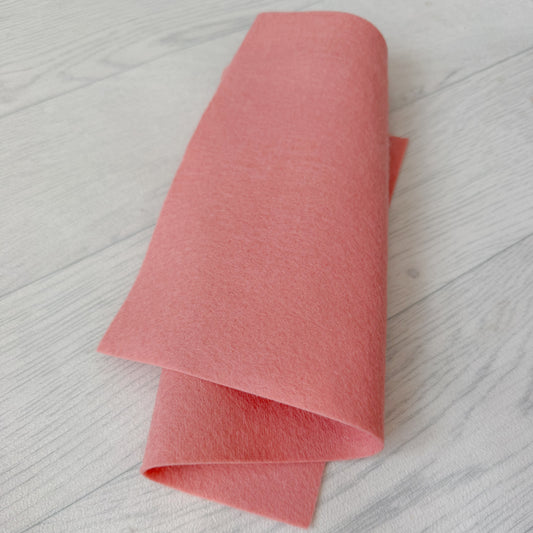 Blushed Pink 100% Merino Wool Felt